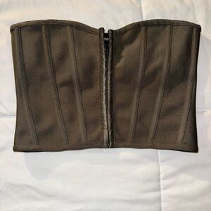 Black Strapless Corset Top